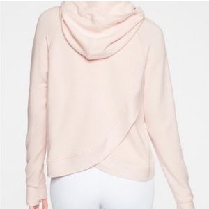 Athleta Criss Cross Back Modal Hooded Sweatshirt in Light Pink